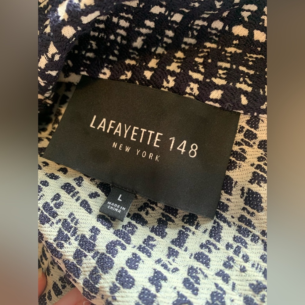 Lafayette 148 Open Front Patterned Blazer - Picture 2 of 6